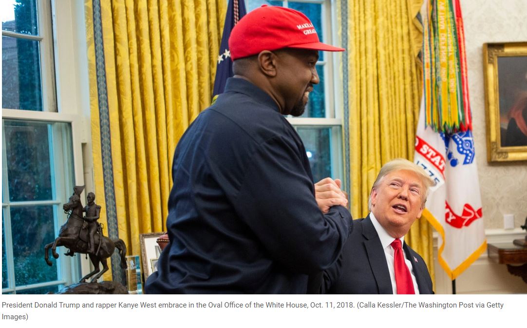 President Donald Trump and rapper Kanye West